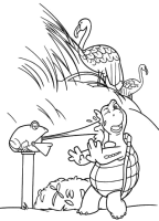 A coloring page of open season